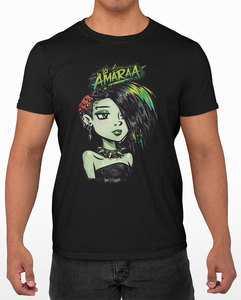 AMARA-A BA20 - T Shirt Unisex AMARA’A Punk - BLACK