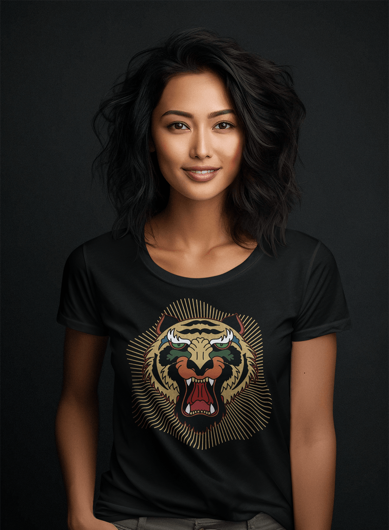 T-shirt TSF Tiger Gold - Black - BEST LUXURY STYLE AND ITALIAN CULTURE