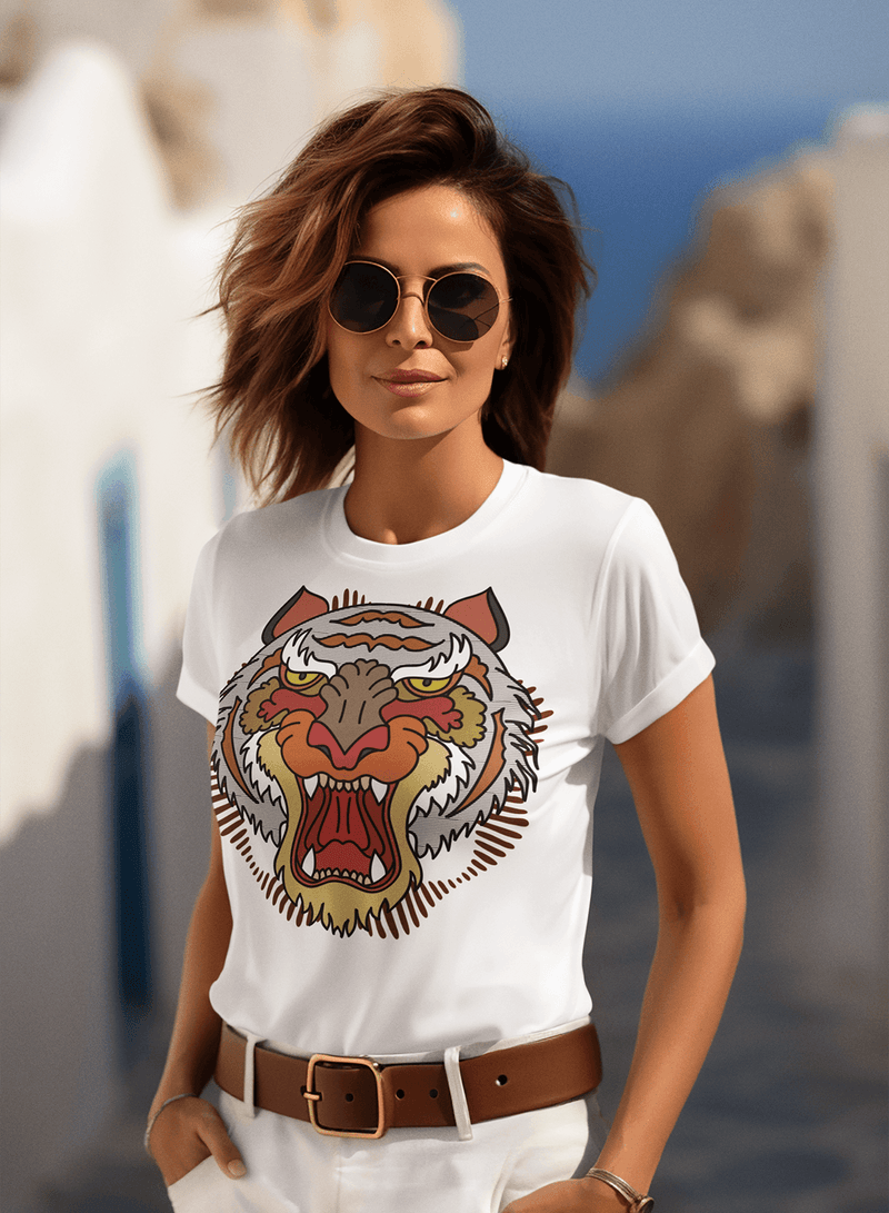 T-shirt TSF Tiger Line - White - BEST LUXURY STYLE AND ITALIAN CULTURE