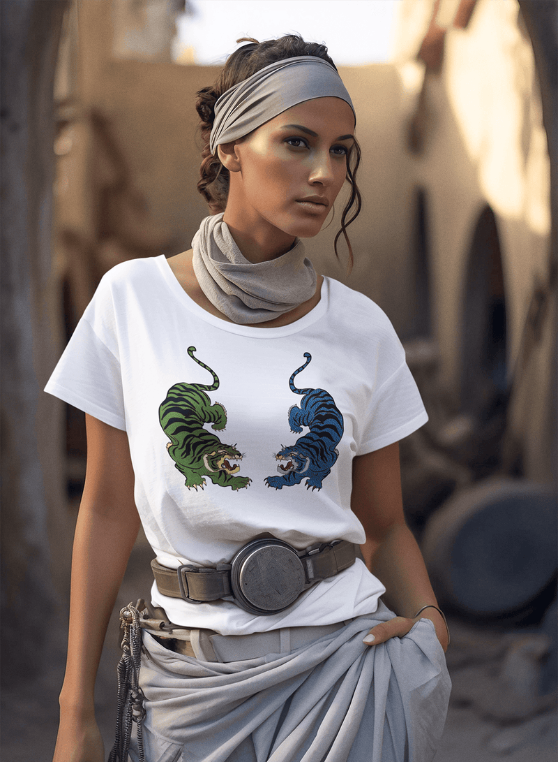T-shirt TSF Tiger Two - White - BEST LUXURY STYLE AND ITALIAN CULTURE