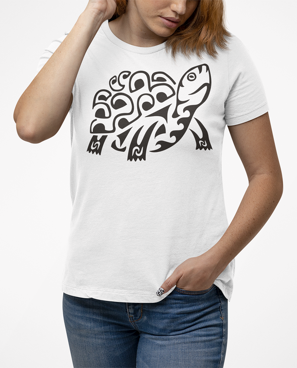 AMARA-A BA12 - T Shirt Unisex AMARA’A Urban Turtle - WHITE