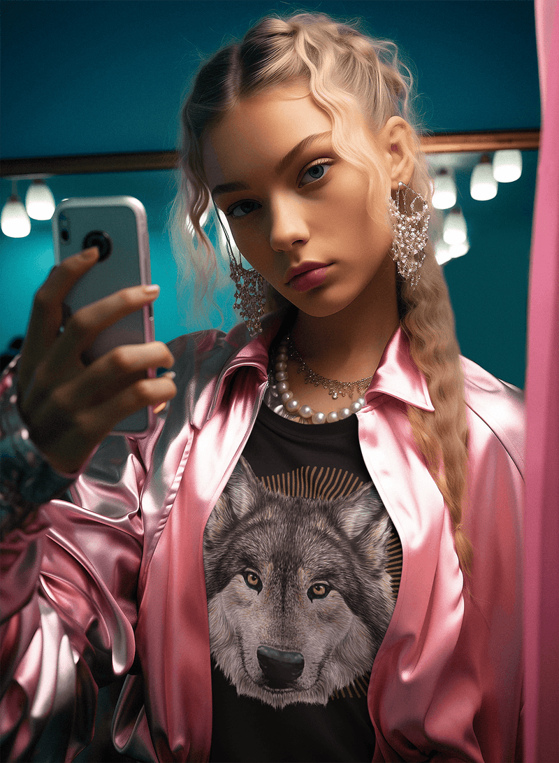 T-shirt TSF Wolf - Black - BEST LUXURY STYLE AND ITALIAN CULTURE