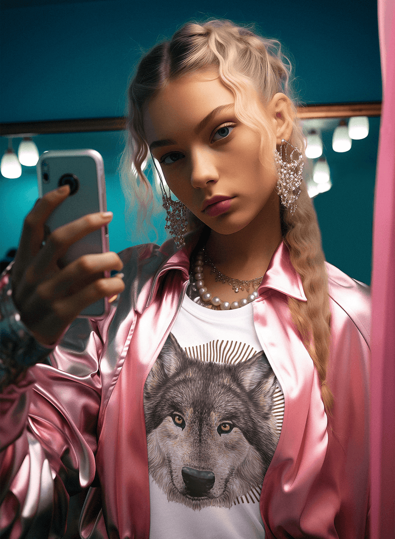 T-shirt TSF Wolf - White - BEST LUXURY STYLE AND ITALIAN CULTURE