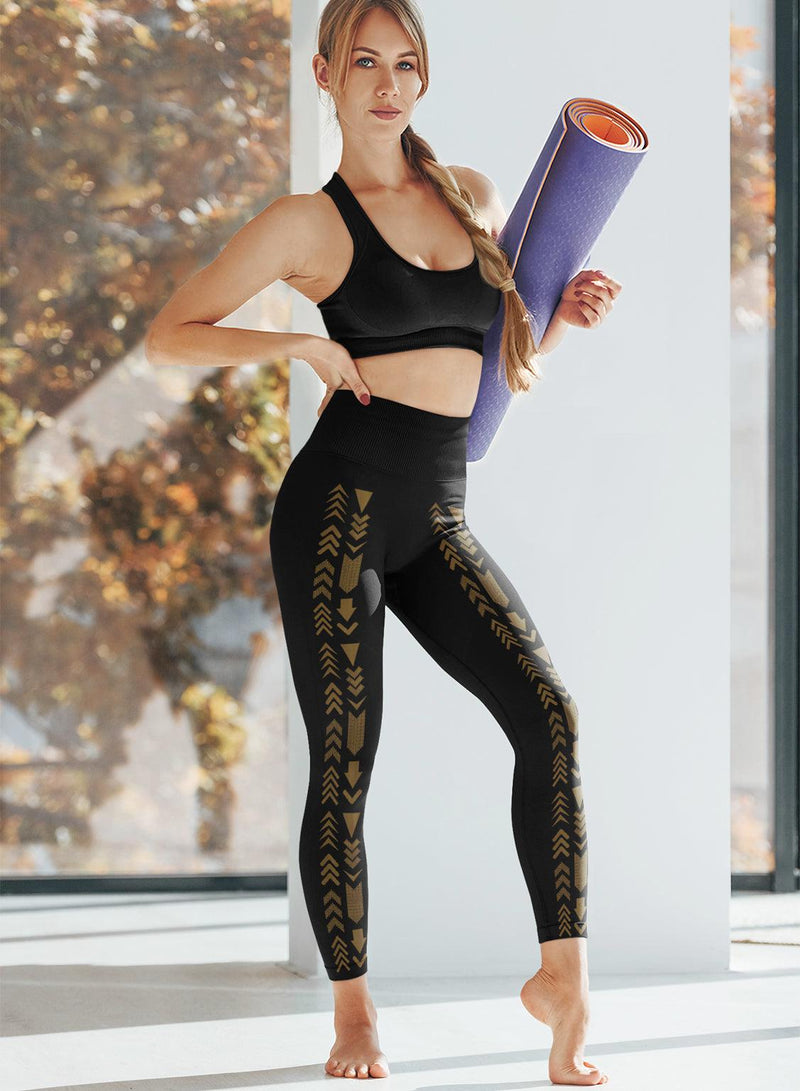 Legging CITY BRONZE TRANSFER Black - BEST LUXURY STYLE AND ITALIAN CULTURE