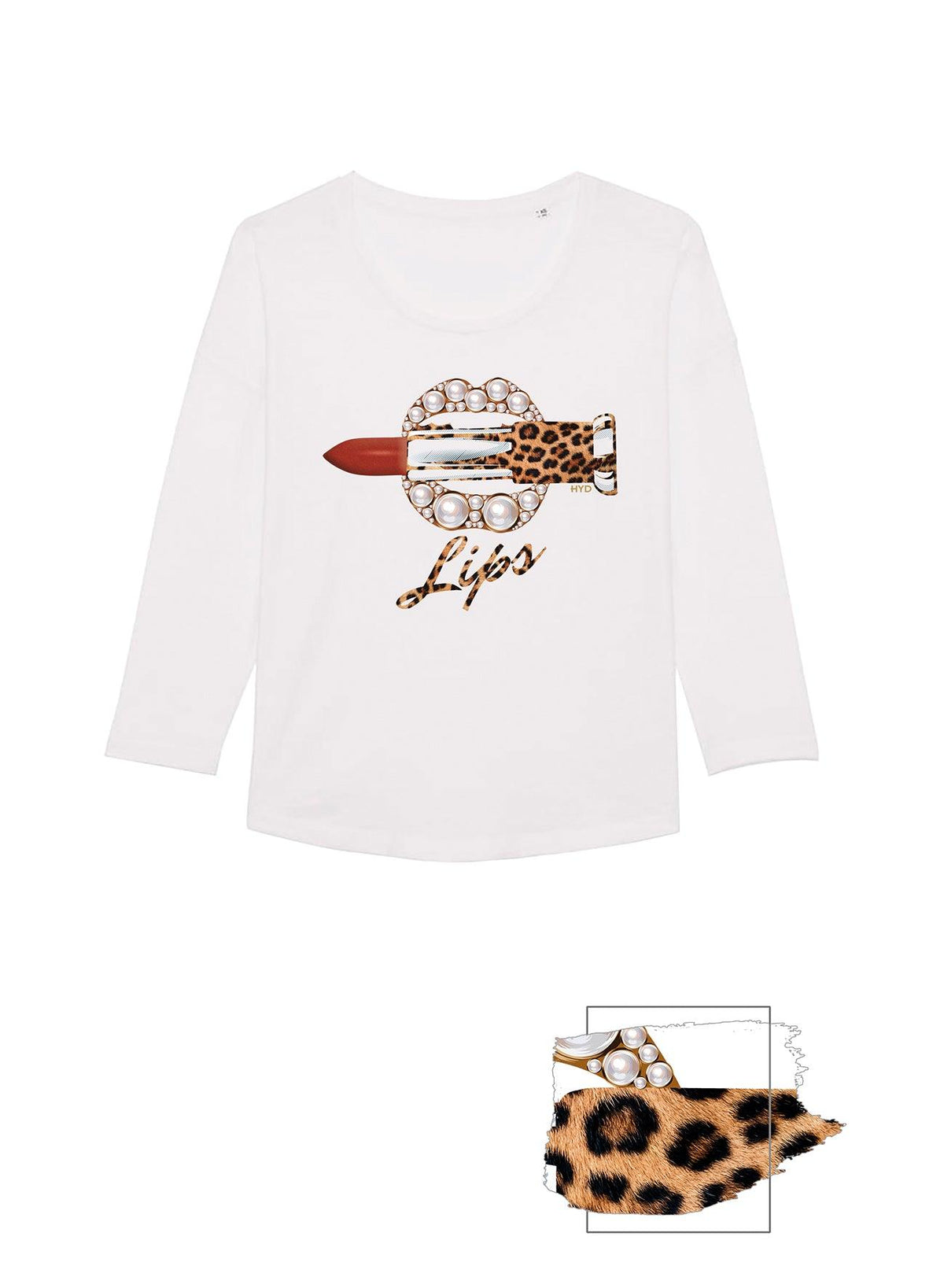 T-shirt TSW Lips White - BEST LUXURY STYLE AND ITALIAN CULTURE